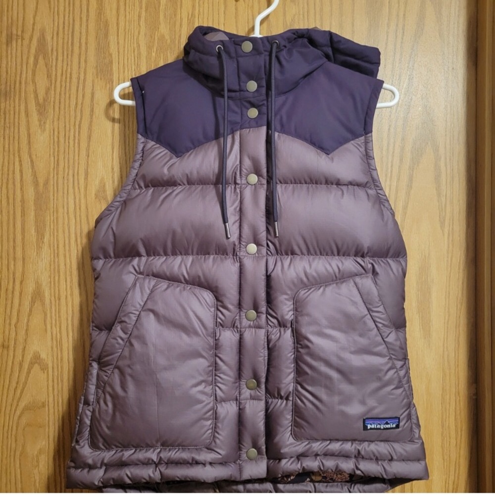 Patagonia Two-Tone Purple Hooded Bivy Vest